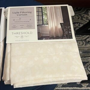 Threshold Light Filtering Curtain Panels - Soft Beige (84in)